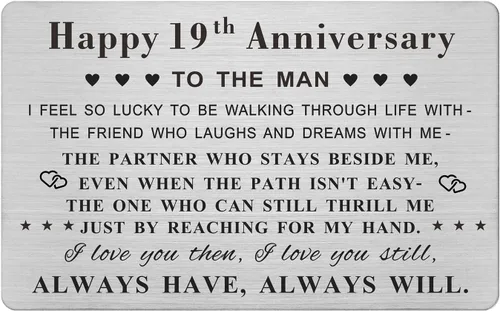 Miniatura 11 de Emideary Tarjeta de felicitación de 4º aniversario para marido y hombre – Tarjeta de 4 años de aniversario de boda para él, esposo