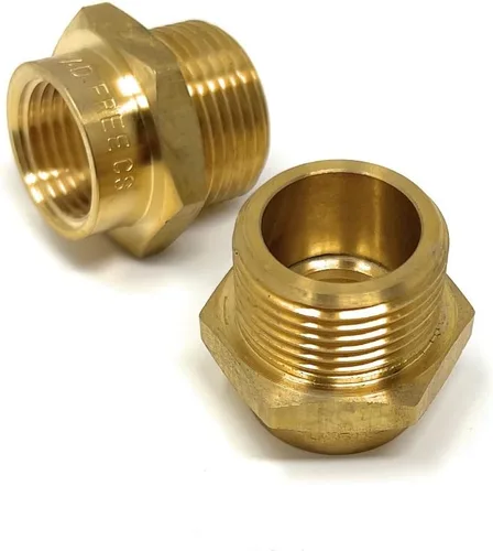 Miniatura 10 de Adaptador de latón sin plomo Cascada, rosca G británica BSPP macho a NPT hembra (1" x 1" (1 pieza))