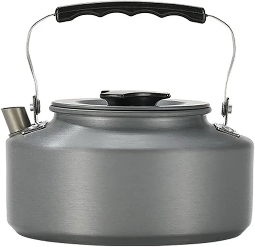 Miniatura 10 de Campingmoon - Hervidor de té portátil para campamento, café, tetera, caldera de agua de aluminio ligera para mochileros, picnic, pesca, 0.8 L