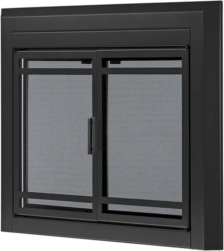 Miniatura 2 de UniFlame - Kendall - Puertas de chimenea estilo gabinete con vidrio templado ahumado