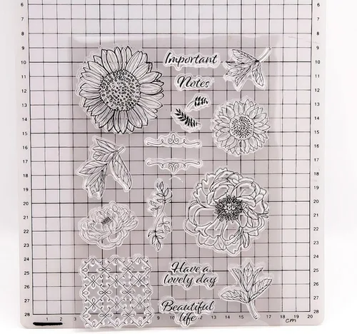 Miniatura 6 de Daisy - Juego de sellos y troqueles transparentes de silicona para hacer tarjetas, plantillas de corte de metal para álbumes de recortes, álbum
