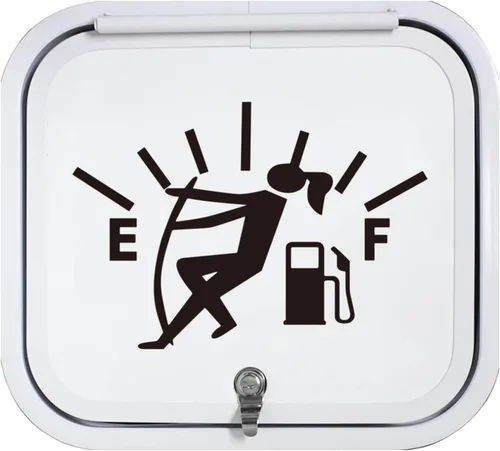 Miniatura 3 de 2 calcomanías divertidas para automóvil, calcomanías vacías para medidor de gas, gráficos de alto consumo de gas, calor y resistente al agua, no se