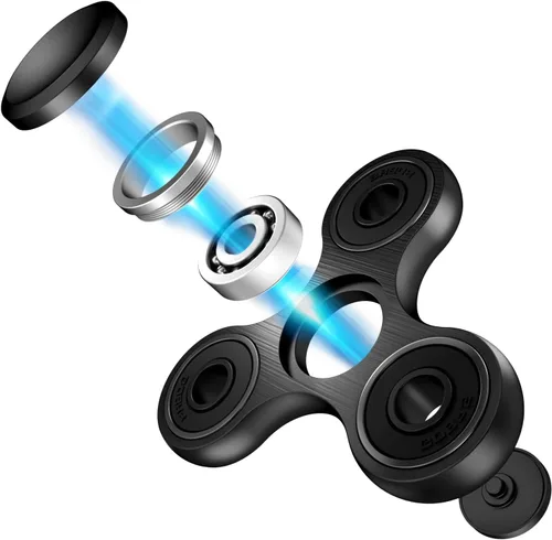 Miniatura 3 de Fidget Spinners, rodamiento de acero inoxidable de metal de alta velocidad de 2 a 5 minutos de giro, EDC TDAH estrés ansiedad alivia reductor
