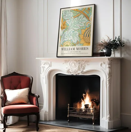 Miniatura 4 de Poster Master Póster vintage de William Morris, estampado de patrón retro de Santiago, arte de flores, arte de patrón textil, regalo para hombres