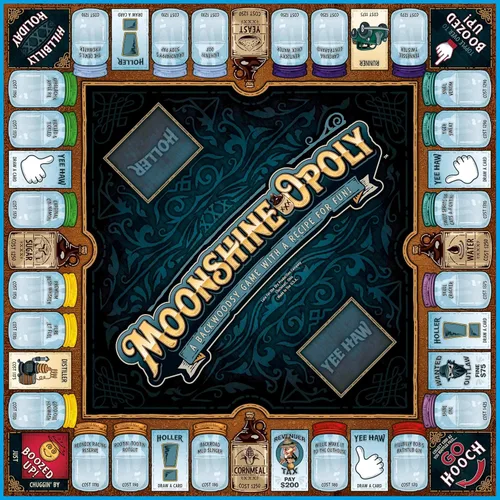 Miniatura 5 de Late for The Sky Moonshine-OPOLY - Juego de mesa para adultos, juego de comercio de propiedades para fiestas, 2-6 jugadores, tema de bebida Opoly