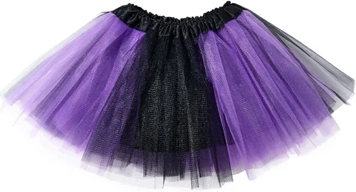 Miniatura 58 de Century Star Tutú de 4 capas para niñas pequeñas, faldas de ballet de tul para baile de princesa, esponjoso, para fiestas de cumpleaños de 2 a 8 años