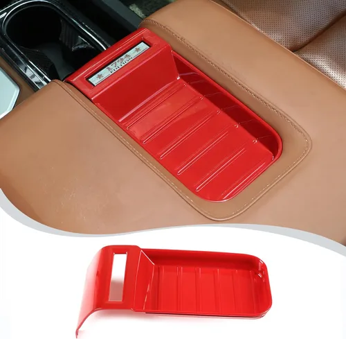 Miniatura 10 de Caja de Reposabrazos de Consola Central Caja de Almacenamiento Cubierta Calcomanía de Ranura Accesorios de Automóvil para Toyota Tundra 2014-2021