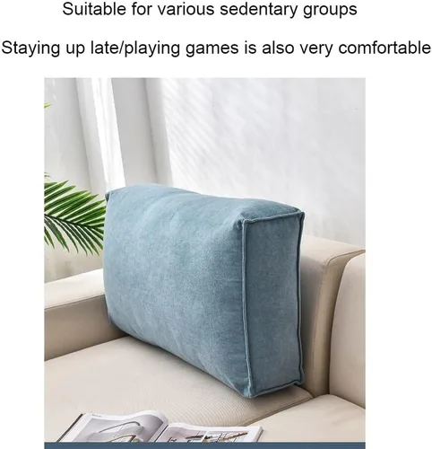 Miniatura 6 de Almohadas para cabecero, almohada de lectura, cojín grande para cabecero, respaldo de cama, soporte de posicionamiento con funda extraíble Gris claro