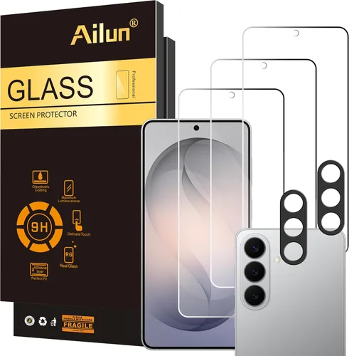 Miniatura 22 de Ailun Protector de Pantalla de Vidrio para Galaxy S25 Ultra [6.9 Pulgadas] 3Pack + 3Pack Lente de Cámara de Vidrio Templado Desbloqueo por Huella