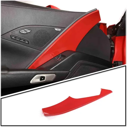 Miniatura 11 de TINKI Se adapta a 2014-2019 C7 Corvette Panel de puerta interior Molding Trim Cubierta de puerta Adhesivo interior para Chevrolet Corvette C7 2014