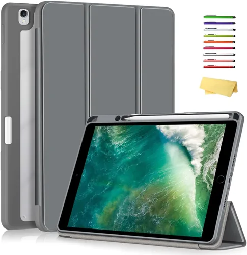 Miniatura 13 de Para Apple iPad de 9ª/8ª/7ª generación de 10.2 pulgadas (2021/2020/2019), cubierta trasera transparente de TPU a prueba de golpes