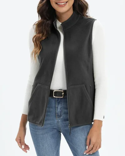 Miniatura 4 de Xeoxarel Chaleco de forro polar para mujer con 6 bolsillos (XS-2XL)