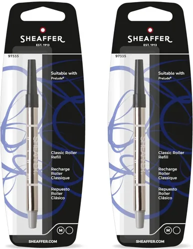 Dos paquetes Sheaffer Classic Rollerball Refill Black Ink