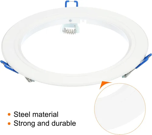 Miniatura 4 de PATIKIL Anillo de ajuste de luz de 5 pulgadas de diámetro interior, cubierta de luz circular de aleación de aluminio, accesorio de iluminación