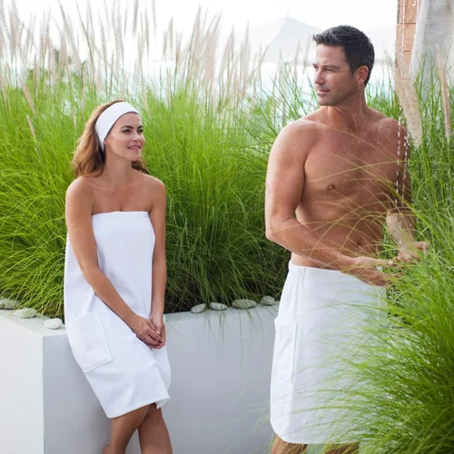 Miniatura 17 de Boca Terry Toalla de spa para mujer - Toalla 100% algodón para spa, regadera y baño - Talla universal, XXL y XXXXL (4XL)., talla única , Negro