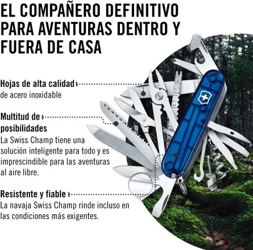 Miniatura 6 de Victorinox Swisschamp Multiherramienta (Zafiro), 91 mm