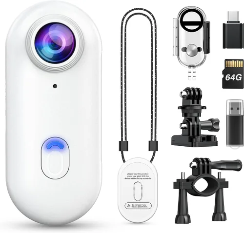 Miniatura 9 de Z10 - Cámara de acción 4K, cámara deportiva portátil de 256GB con estuche impermeable, clip magnético y accesorios de montaje rápido, cámara