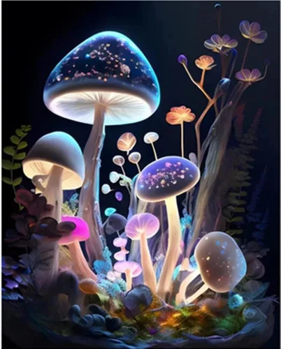 Miniatura 7 de Pimio Kits de pintura de diamantes 5D para bricolaje, kit de arte de diamantes de anime redondo para principiantes y adultos, perfecto