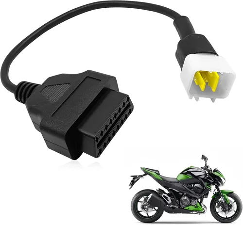 Adaptador de diagnóstico OBD OBD2 de 6 pines, motocicleta Delphi, conector de cable de herramienta de diagnóstico OBD compatible con Z900RS / Z800 /