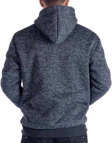 Miniatura 3 de Gary Com - Sudadera de vellón sherpa de alto gramaje con capucha para hombre, forro de grueso vellón, con cremallera completa, cálidas chaquetas