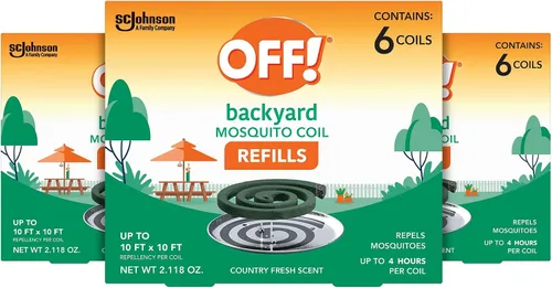 Miniatura 14 de OFF! Repuestos de bobina repelente de mosquitos para patio trasero, perfecto para patios al aire libre, aroma fresco, 6