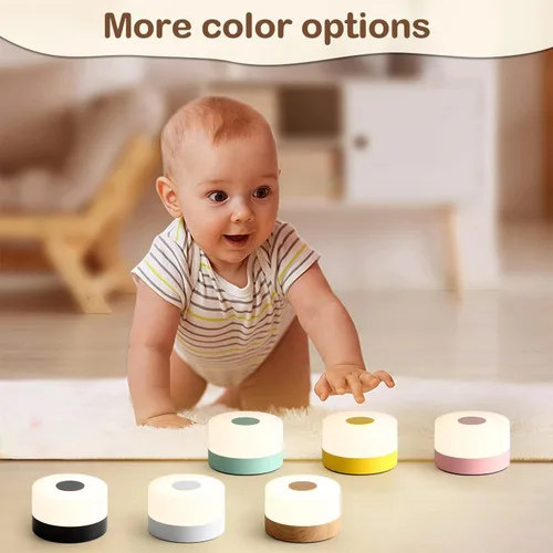 Miniatura 7 de JUSHENG Luz nocturna para guardería, lámpara táctil recargable por USB para mesita de noche de dormitorio con 3CCT y función de atenuación LED