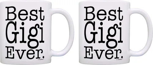 Miniatura 10 de ThisWear Regalo del Día de la Madre para la abuela Best Gigi Ever Gift Taza de café de cerámica de 11 oz con asa, color blanco