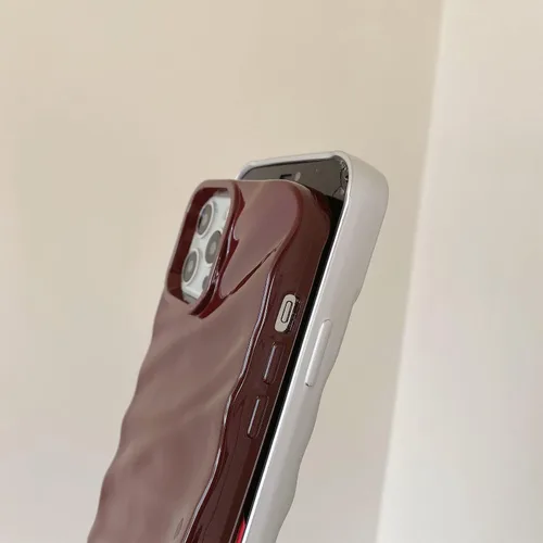 Miniatura 6 de Funda de teléfono con patrón de ondas de agua compatible con iPhone 14 Plus/15 Plus, bonita funda de lujo con forma de onda para mujeres y hombres