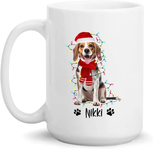 Miniatura 15 de Taza personalizada de Alaskan Malamute – Taza de café personalizada con nombre para los amantes de los perros – Regalo de cerámica de Navidad