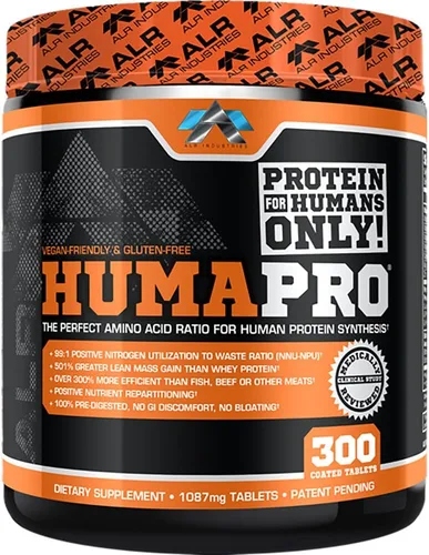 Miniatura 32 de ALR Industries Humapro Matriz de aminoácidos y proteínas para seres humanos 99% de utilización para músculo magro Vegano, sin gluten 334g