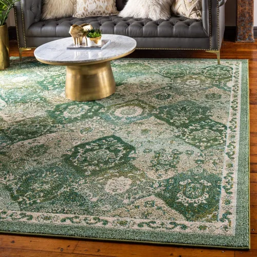 Miniatura 11 de Unique Loom Penrose Collection - Alfombra de área - Blake (2' 2" x 3' 1" Rectángulo, Verde/Beige)