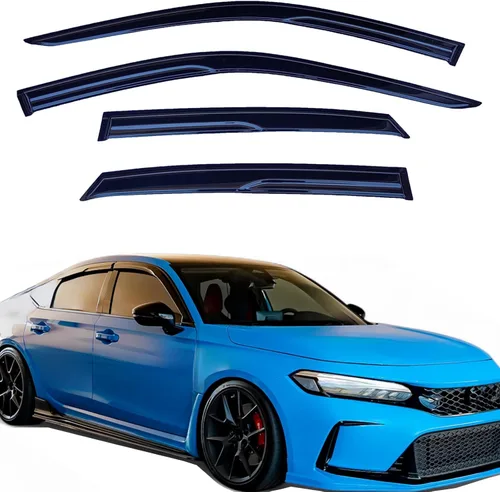 Viseras adhesivas para ventana, protectores de lluvia compatibles con Honda Civic Hatchback 2022-2025, visera de ventilación lateral, deflector de