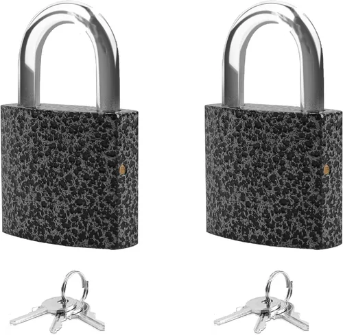 XFJSAK 2 Pack pequeño candado con 3 llaves (llave similar), cerradura de casillero 30mm, cerradura con llave para cobertizos, unidad de
