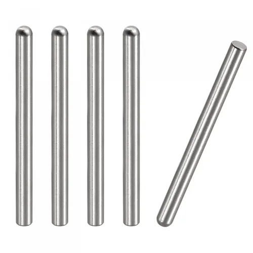 Miniatura 19 de uxcell Pasadores de clavija de 0.197 x 1.969 in, 5 piezas de acero inoxidable 304 de cabeza redonda plana biselada, pasadores de litera, pasadores