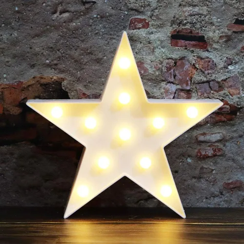 Miniatura 9 de Luz nocturna LED de marquesina, funciona con pilas, lámpara de mesa de escritorio en forma de estrella para niños, bebé, niño, regalo de niña, Azul