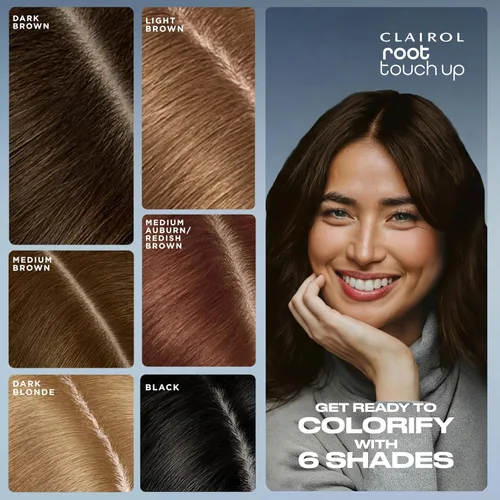 Miniatura 9 de Clairol Spray de coloración temporal para retoque de raíz, color de cabello negro, paquete de 1