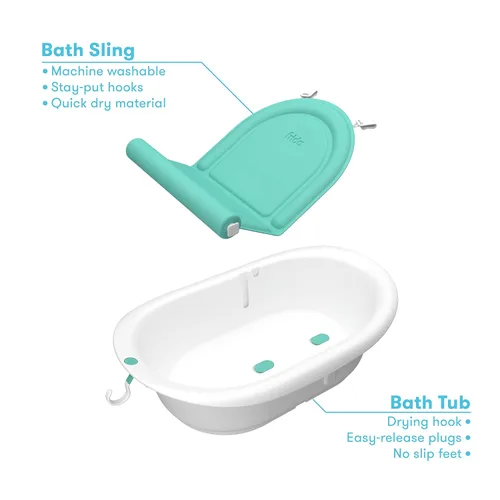 Miniatura 3 de Frida Baby Kit de baño 4 en 1 Grow-with-Me y Control The Flow Rinser Cup Bath Time