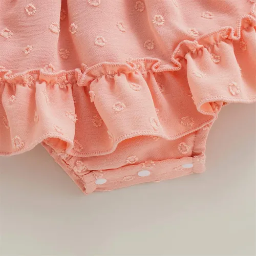 Miniatura 38 de Mameluco de verano para niña, sin mangas, vintage, con burbujas, vestido de mameluco lindo y diadema