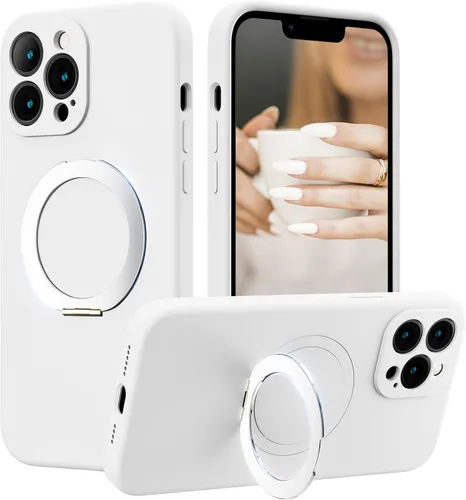 Miniatura 14 de Funda de silicona con soporte para iPhone 17 Pro [compatible con MagSafe] [Protección completa de la cámara] (6.3 pulgadas 2025), fundas de teléfono