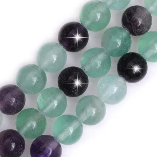 Miniatura 177 de GEM-Inside - Cuentas redondas de ágata de ónix azul claro natural de 0.394 pulgadas (0.394 in) con agujero grande para hacer joyas, suministros
