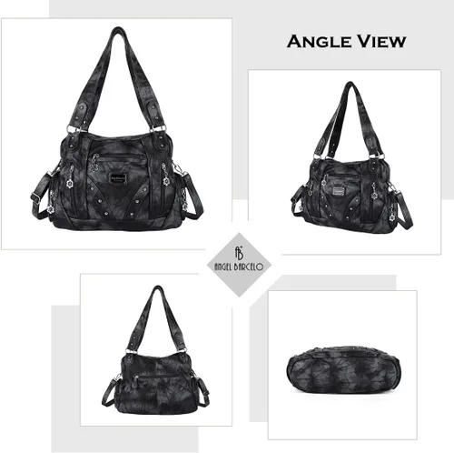 Miniatura 3 de Angel Barcelo Bolso Hobo de moda espacioso para mujer, bolsos grandes y carteras para mujer