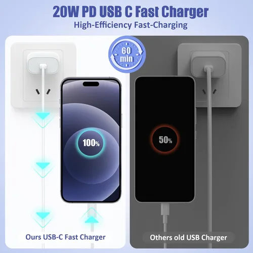 Miniatura 5 de Paquete de 4 cables USB C a Lightning de 6 pies, cable de carga rápida para iPhone 14, repuesto para el cable de carga original de Apple para iPhone