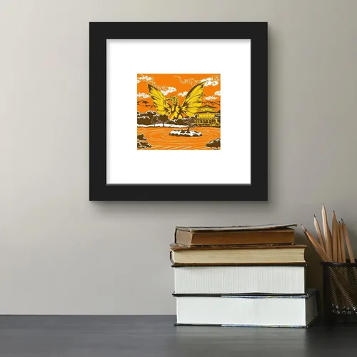 Miniatura 4 de Trends International Gallery Pops Godzilla - Póster de pared tradicional de la pagoda japonesa del rey Ghidorah, 12.00 x 12.00 pulgadas, versión