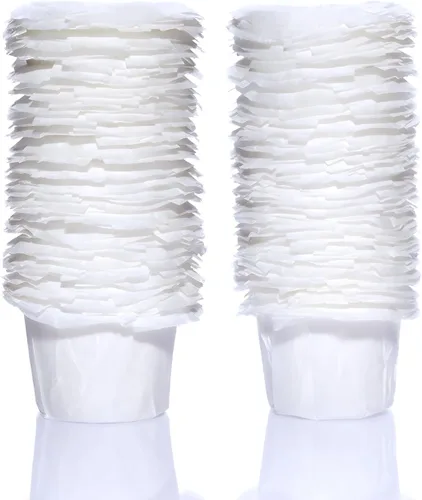 100 filtros desechables K Cup para Keurig reutilizables K, forros de papel de café para cápsulas recargables, café más suave, menos sedimentos,