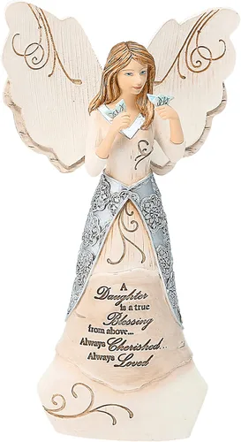 Miniatura 41 de Pavilion Gift Company Elements Daughter - Figura de ángel guardián, 6 pulgadas, color rojo