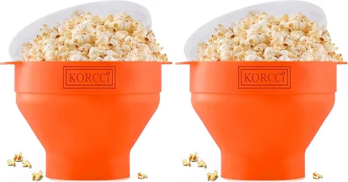 Miniatura 19 de El Original Korcci Palomitero de Silicona para Microondas, Palomitero para Microondas, Tazón Plegable para Hacer Palomitas en Microondas, No Azul