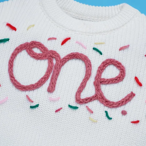 Miniatura 113 de Suéter de primer cumpleaños para bebés y niñas de un año de edad, sesión de fotos, otoño e invierno