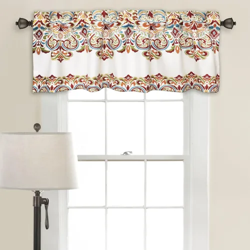 Miniatura 14 de Lush Decor Clara Curtains - Cortinas con estampado de damasco paisley, estilo bohemio, filtrado de luz, juego de paneles para ventana para sala
