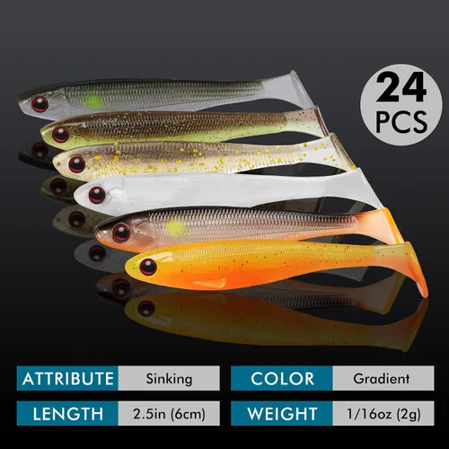 Miniatura 2 de TRUSCEND Shadtale Easy Catch Soft Fishing Lures, Unique Vibration and Action for Various Rigs, Paddle Tail Swimbaits Trailer for Bass, Trout