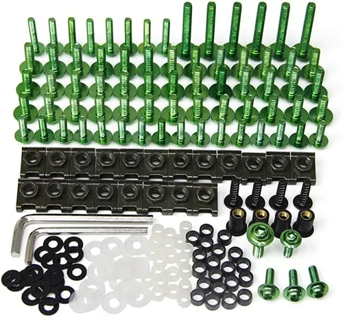 Miniatura 6 de US Stock ZX6R 2005 2006 05 06 Carenados completos de motocicleta de aluminio Tornillos del cuerpo Clips de hardware (negro)